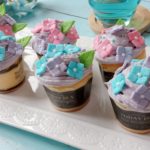 紫陽花カップケーキ　レシピ