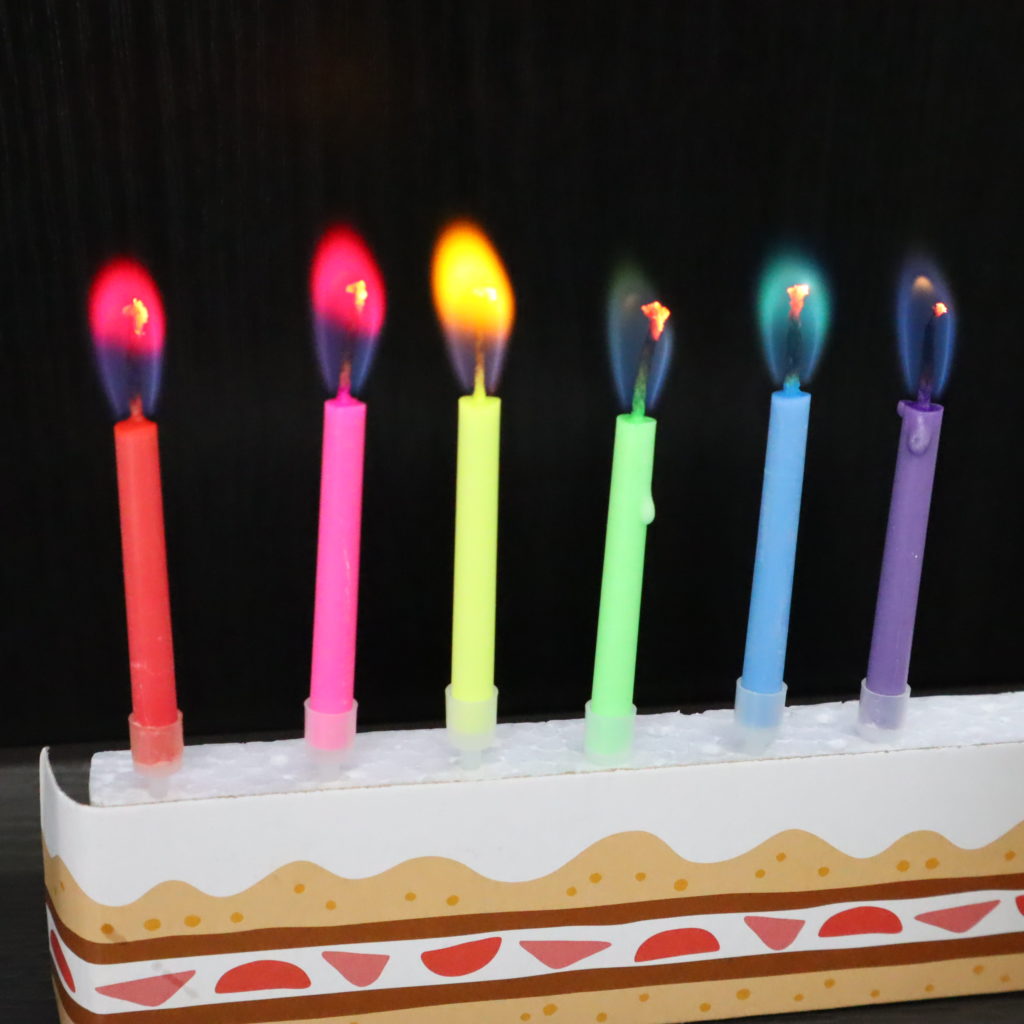 白 ろうそく バースデーケーキキャンドル  購買 6色 レインボーキャンドル  青 オレンジ 紫  6本入り 赤 緑  お祝い イベント