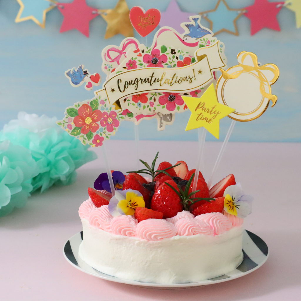 ケーキトッパー☆One☆お祝い 誕生日 1周年 お祝い 記念日 デコレーション 通販