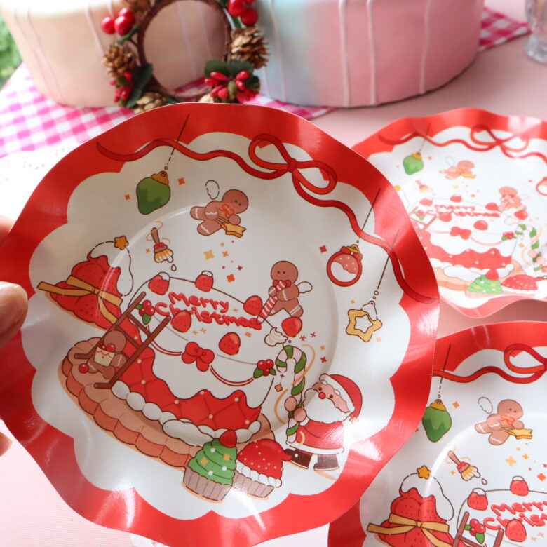 セリアクリスマス 紙皿