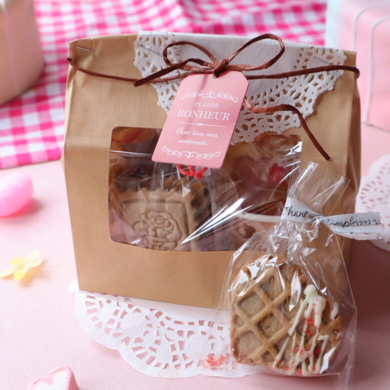 バレンタイン　ラッピング　100均