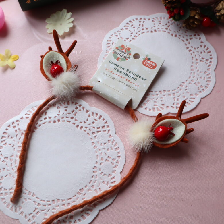 セリア　クリスマス　カチューシャ