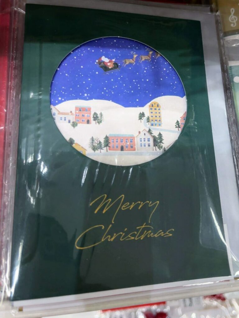 セリア　クリスマスカード　