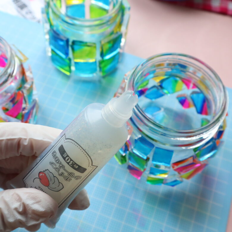 キャンドルホルダー　手作り　100均